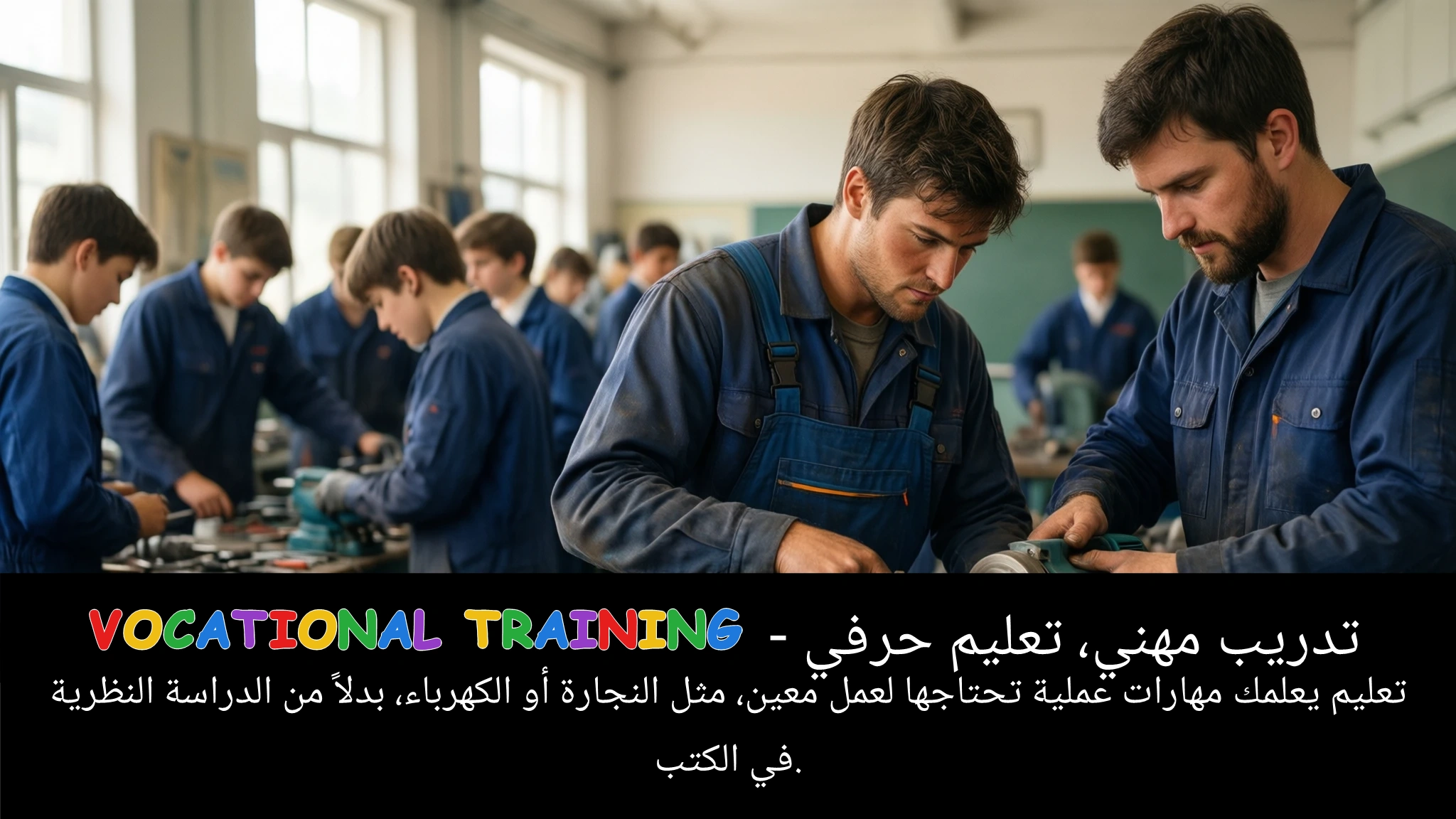 Arabic Illustration for vocational training